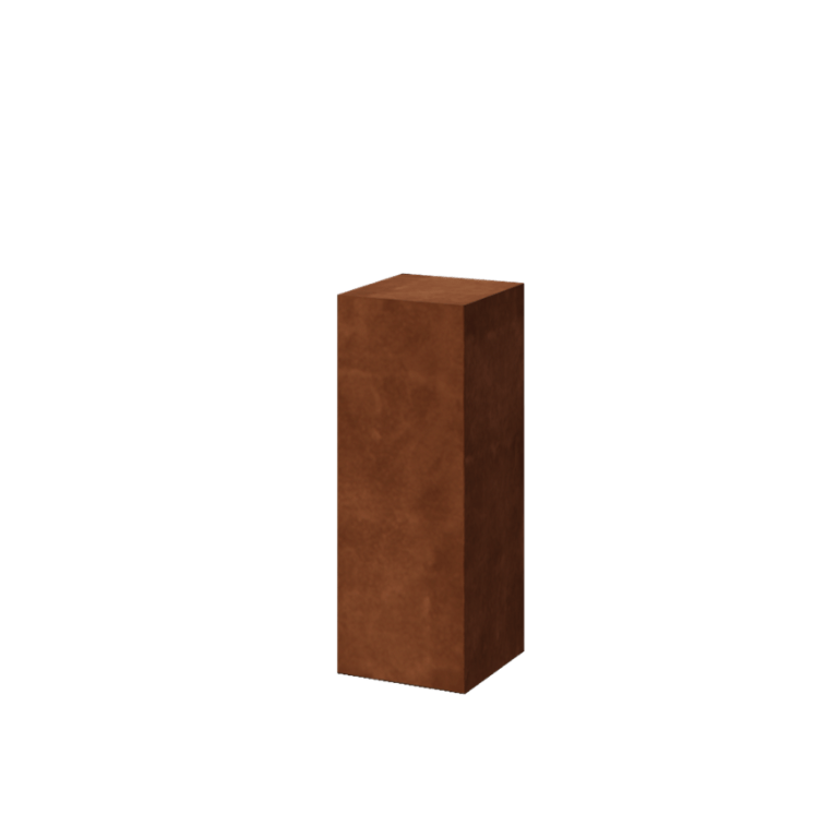 Zoccolo in acciaio corten Ohio 30 x 30 x 80 cm