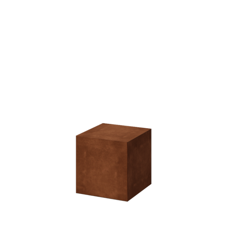 Zoccolo in acciaio corten Ohio 40 x 40 x 40 cm