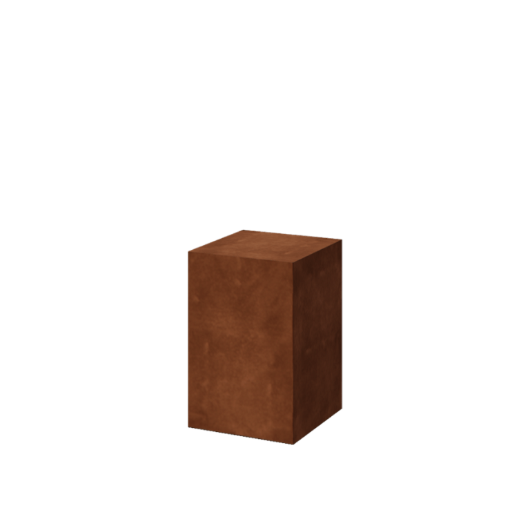 Zoccolo in acciaio corten Ohio 40 x 40 x 60 cm