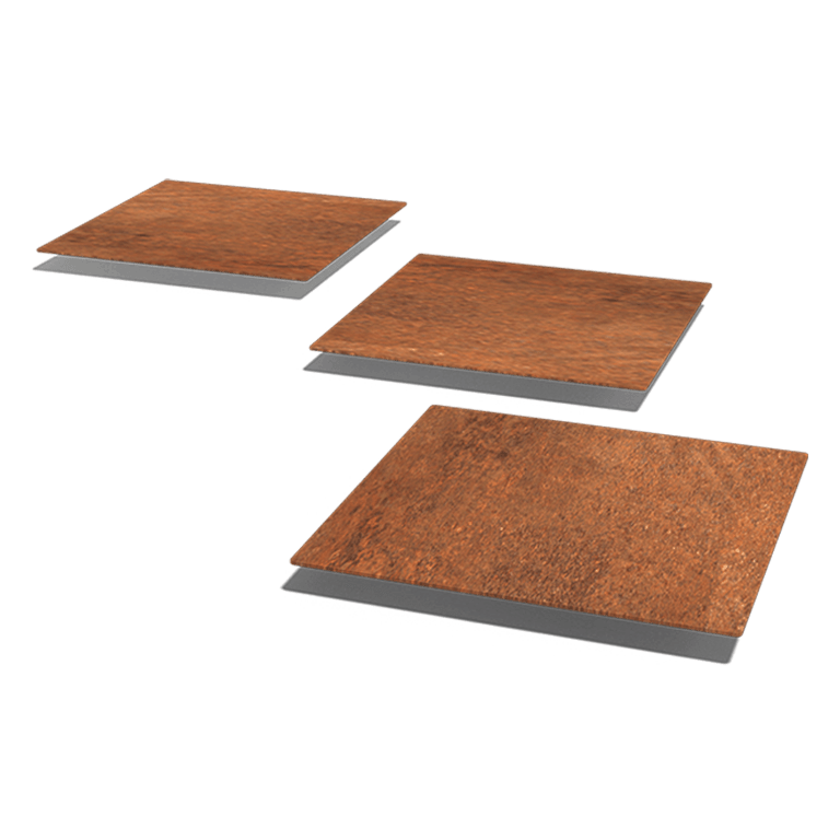 Pietra per gradini in acciaio Corten Piazza 40 x 40 cm