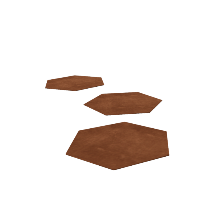 Passo giapponese in acciaio corten - Esagono - 50 x 43 cm