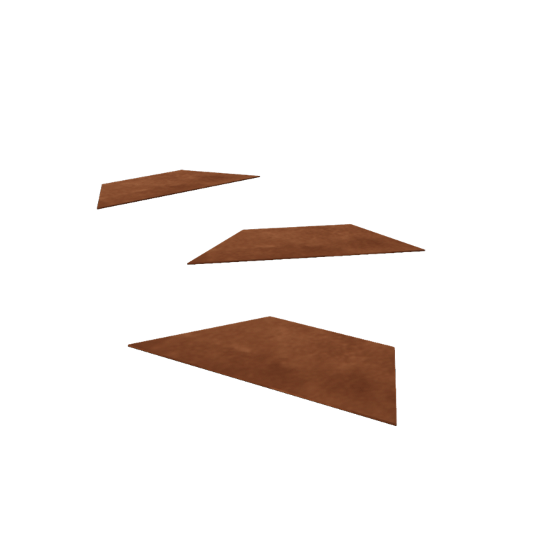 Passo giapponese in acciaio corten - Esagono mezzo H - 50 x 21,5 cm