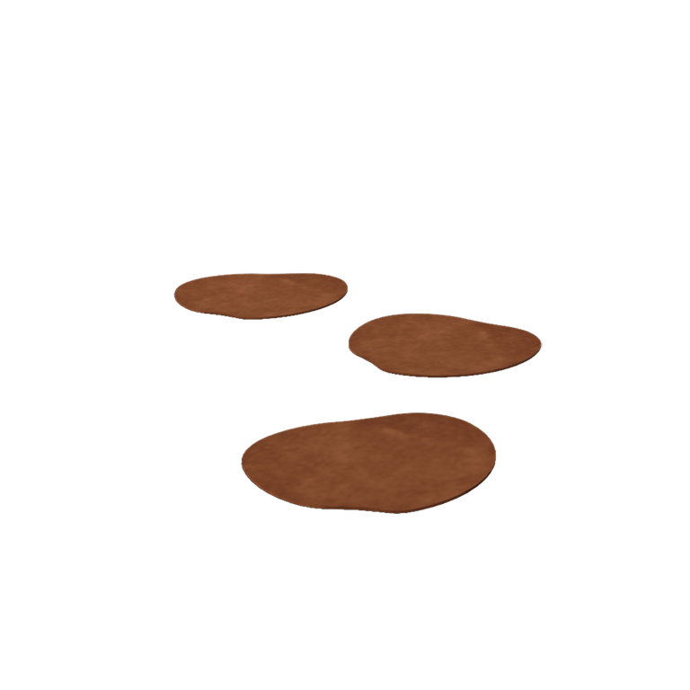 Pietra per gradini in acciaio Corten Organica 30 x 30 cm