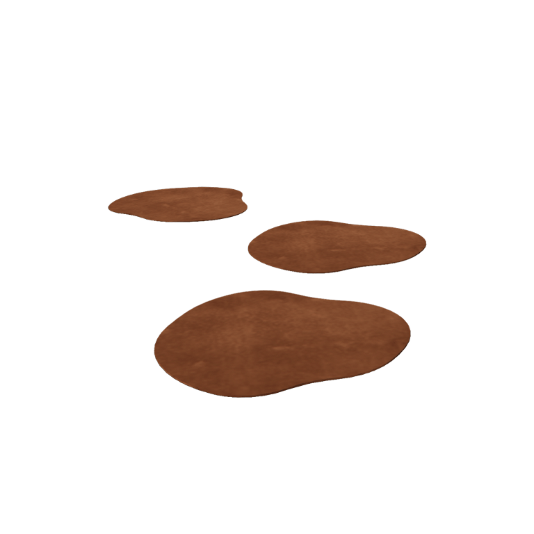 Passo giapponese in acciaio corten - Organico - 50 x 50 cm
