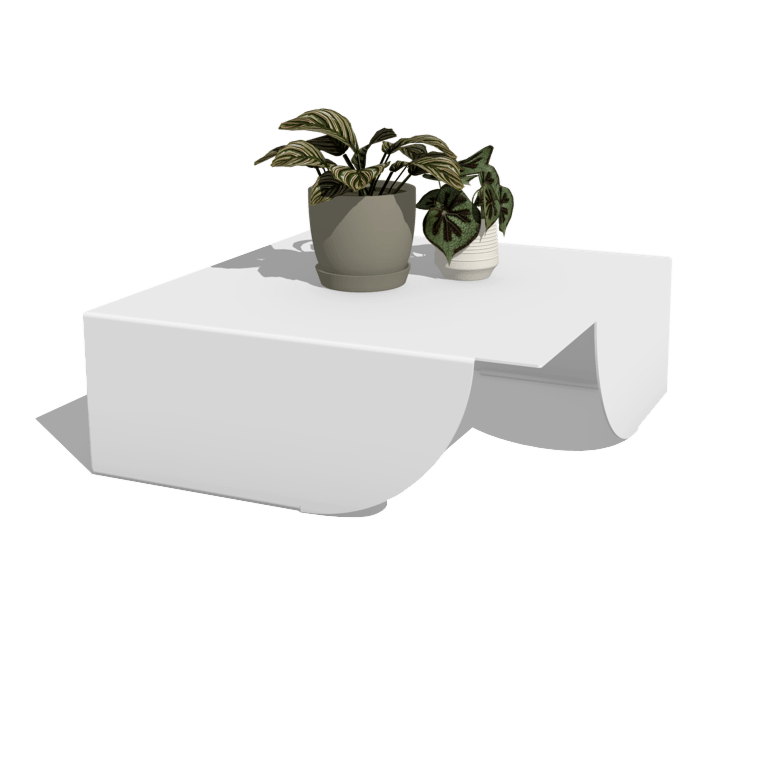 Tavolino da salotto Savuto alluminio 80 x 80 x 30 cm