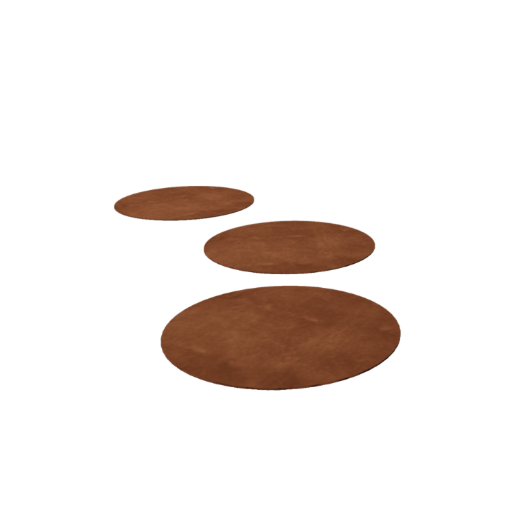 Pietra per gradini in acciaio Corten Girare 50