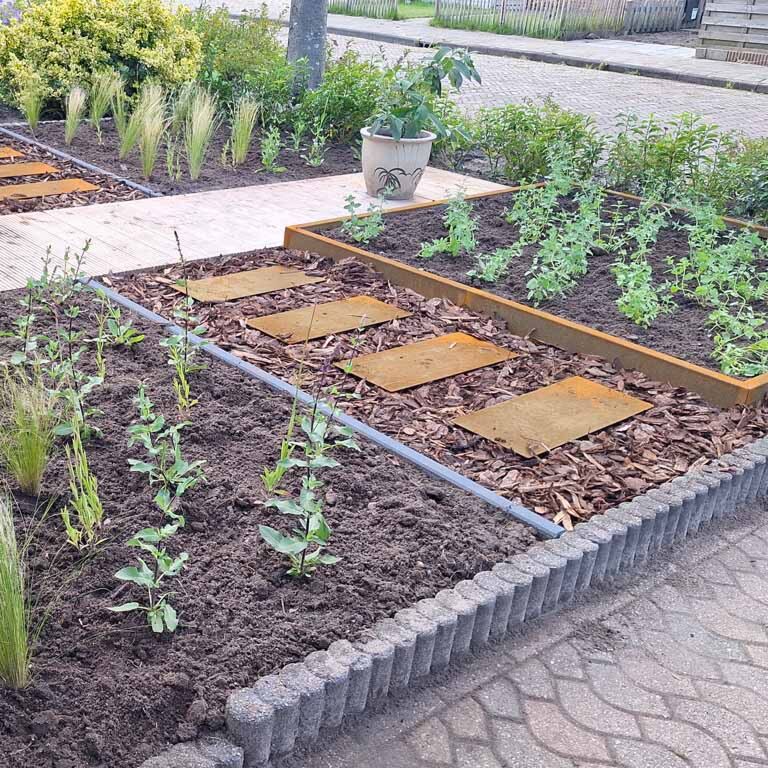 Pietra per gradini in acciaio Corten Rettangolo 75 x 25 cm