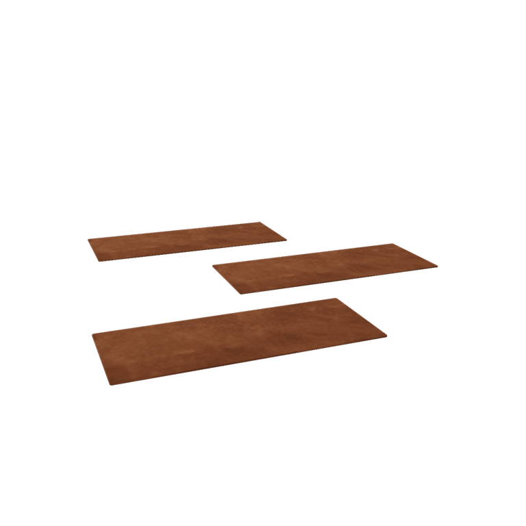 Passo giapponese in acciaio corten - Rettangolo - 60 x 25 cm