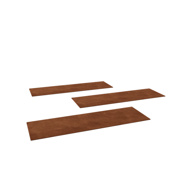 Pietra per gradini in acciaio Corten Rettangolo 75 x 25 cm