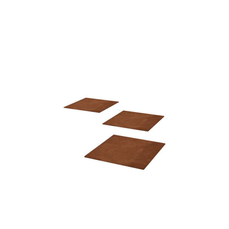 Passo giapponese in acciaio corten - Quadrato - 30 x 30 cm