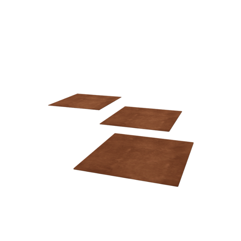 Pietra per gradini in acciaio Corten Piazza 50 x 50 cm
