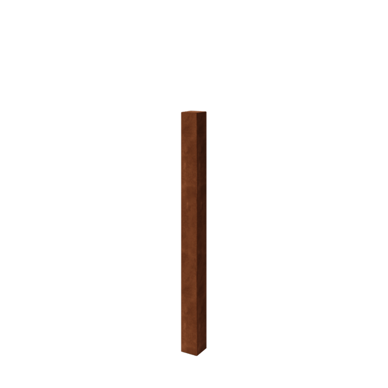 Palo per recinzione da giardino in acciaio corten 150 cm