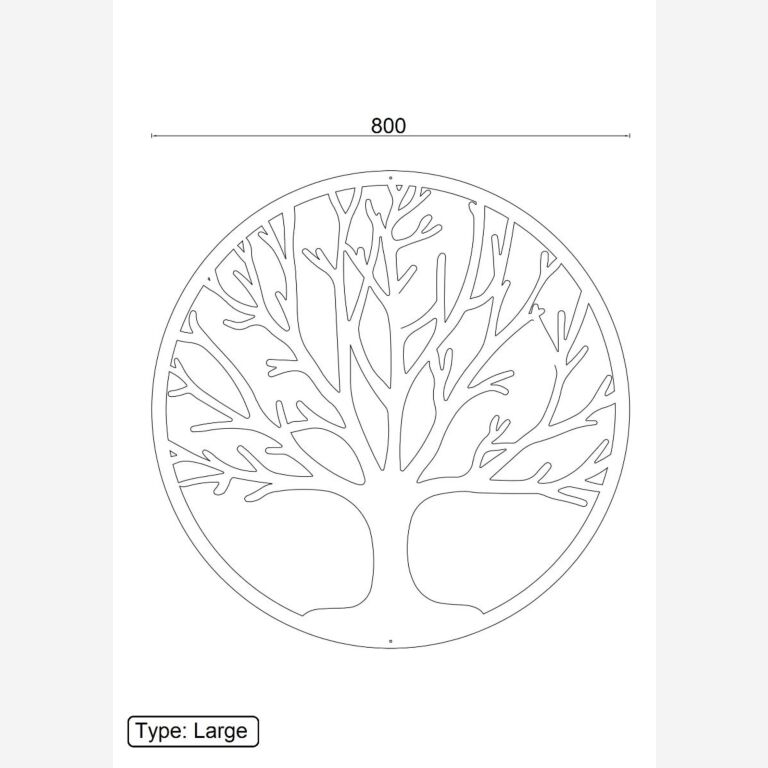 Decorazione da parete in metallo Albero