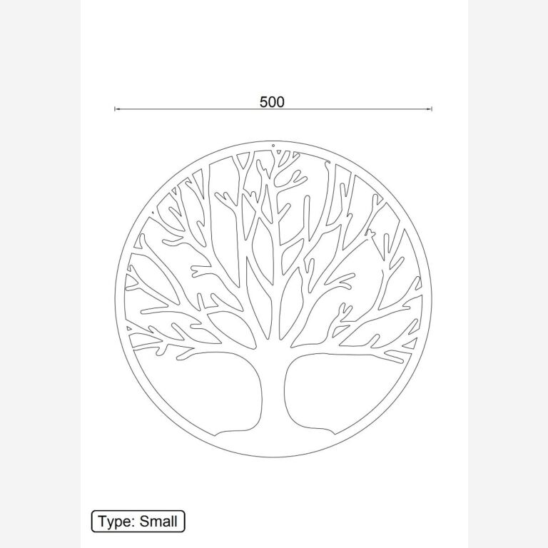 Decorazione da parete in metallo Albero