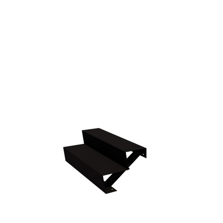 Scaletta nera New York con 2 gradini (larghezza 100 cm)
