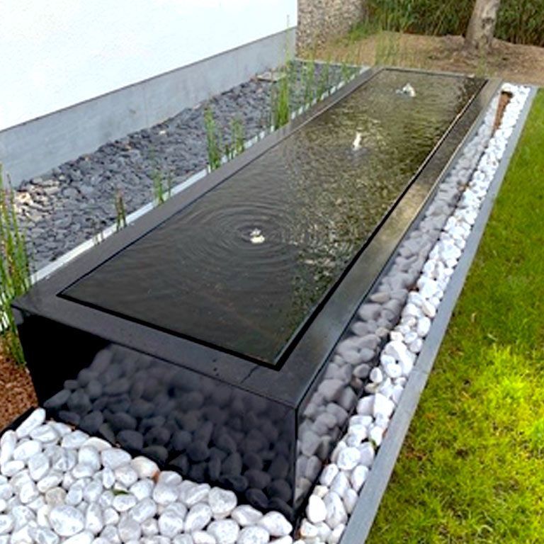 Specchio d'acqua in alluminio 300 x 80 x 40 cm