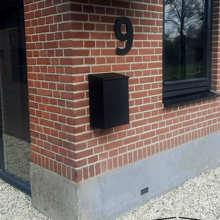 Numero civico in acciaio inox nero 7-30 cm