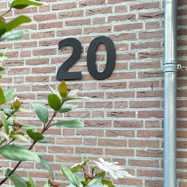 Numero civico in acciaio inox nero 7-30 cm