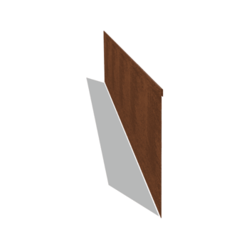 Bordura appiattita in acciaio Corten 35 cm (lunghezza 240 cm)