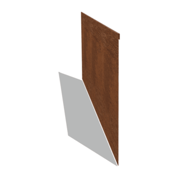 Bordura appiattita in acciaio Corten 45 cm (lunghezza 150 cm)