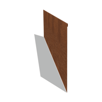 Bordura appiattita in acciaio Corten 45 cm (lunghezza 240 cm)