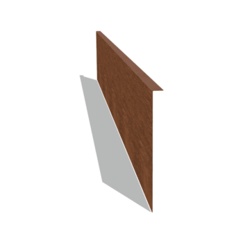 Bordura con bordi ripiegati in acciaio Corten 34 cm (lunghezza 240 cm)