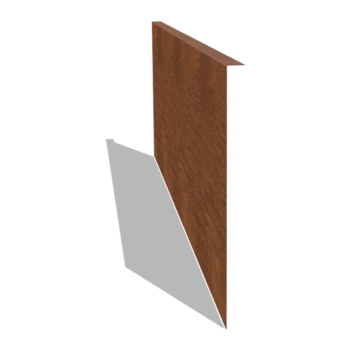 Bordura con bordi ripiegati in acciaio Corten 45 cm (lunghezza 150 cm)