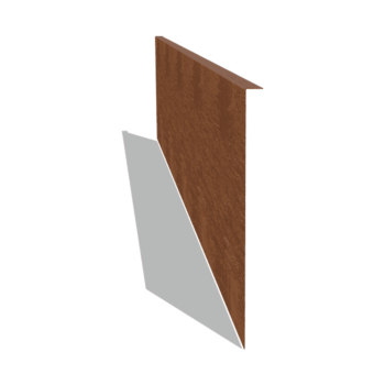 Bordura con bordi ripiegati in acciaio Corten 45 cm (lunghezza 240 cm)