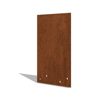 Piastra di giunzione in acciaio Corten diritta alta 34 - 37,5 cm