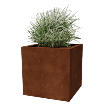 Fioriera in acciaio Corten saldata Montana 60 x 60 x 60 cm
