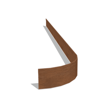 Bordura FLEX appiattita in acciaio Corten 13 cm (lunghezza 240 cm)