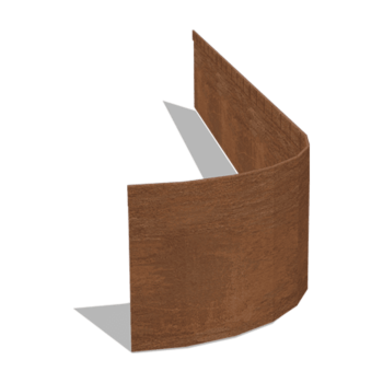 Bordura FLEX appiattita in acciaio Corten 23 cm (lunghezza 150 cm)