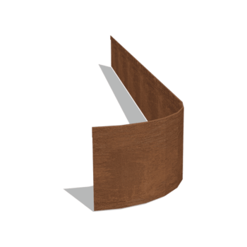 Bordura FLEX appiattita in acciaio Corten 23 cm (lunghezza 240 cm)