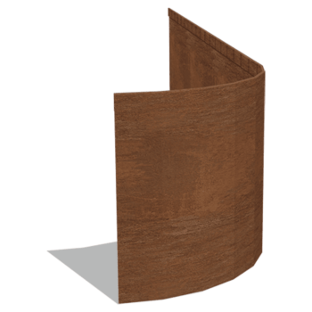 Bordura FLEX appiattita in acciaio Corten 35 cm (lunghezza 150 cm)