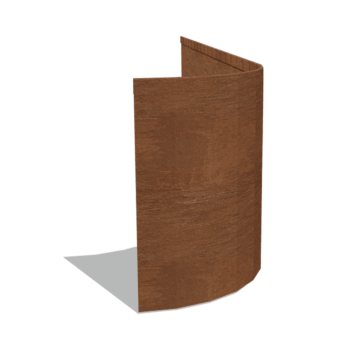 Bordura FLEX appiattita in acciaio Corten 45 cm (lunghezza 150 cm)