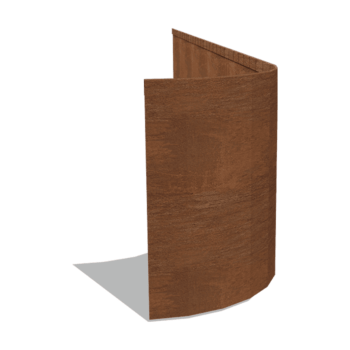 Bordura FLEX appiattita in acciaio Corten 45 cm (lunghezza 240 cm)