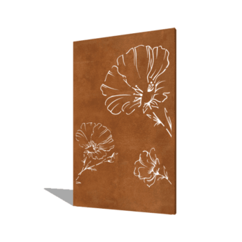 Papavero in acciaio corten