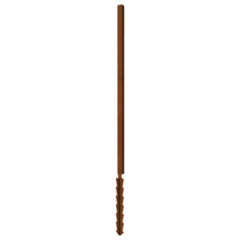 Angolo verticale in acciaio corten con picchetto a terra