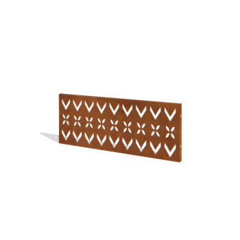 Recinzione in acciaio corten H pannello V 120 x 47,5 cm