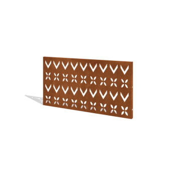 Recinzione in acciaio corten H pannello V 120 x 63,3 cm