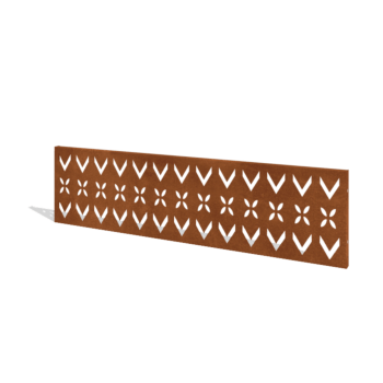 Recinzione in acciaio corten H pannello V 180 x 47,5 cm