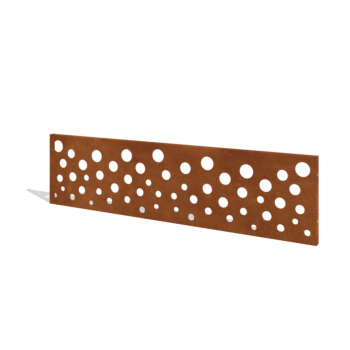 Recinzione in acciaio corten H pannello B 180 x 47,5 cm