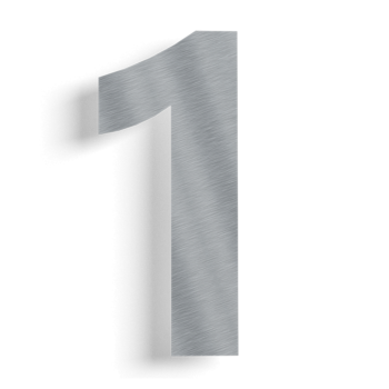 Numero civico (adesivo) in acciaio inox 1-15 cm