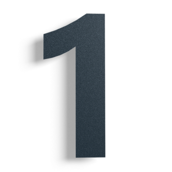 Numero civico in acciaio inox nero 1-15 cm