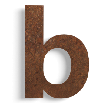 Numero civico (adesivo) in acciaio Corten b-15 cm