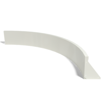Muro di sostegno in acciaio verniciato a polvere con curva interna 150 x 150 cm (altezza 30 cm)