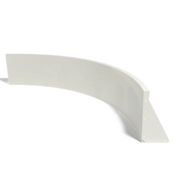 Muro di sostegno in acciaio verniciato a polvere con curva interna 150 x 150 cm (altezza 40 cm)