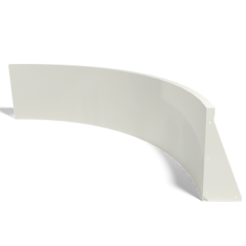 Muro di sostegno in acciaio verniciato a polvere con curva interna 150 x 150 cm (altezza 50 cm)