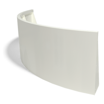 Muro di sostegno in acciaio verniciato a polvere con curva esterna 150 x 150 cm (altezza 60 cm)