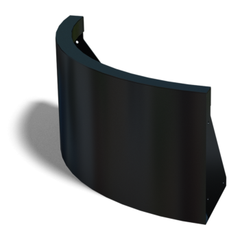 Muro di sostegno in acciaio verniciato a polvere con curva esterna 50 x 50 cm (altezza 30 cm)